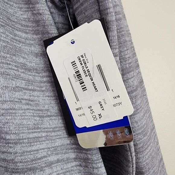 Indiana Pacers Grey Long sleeve Sequin Heart Top XL - Picture 3 of 5